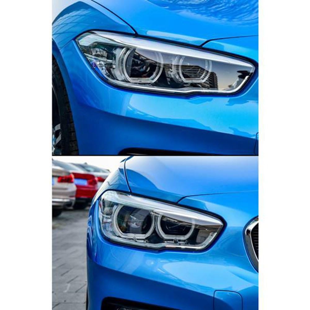 FUNFOB Copertura Faro per Auto Paralume in Vetro per Faro Sinistro Dell'auto, Coprilampada per BMW Serie 1 per F20 116I 118I 120I 2016-2019 Paralume Anteriore