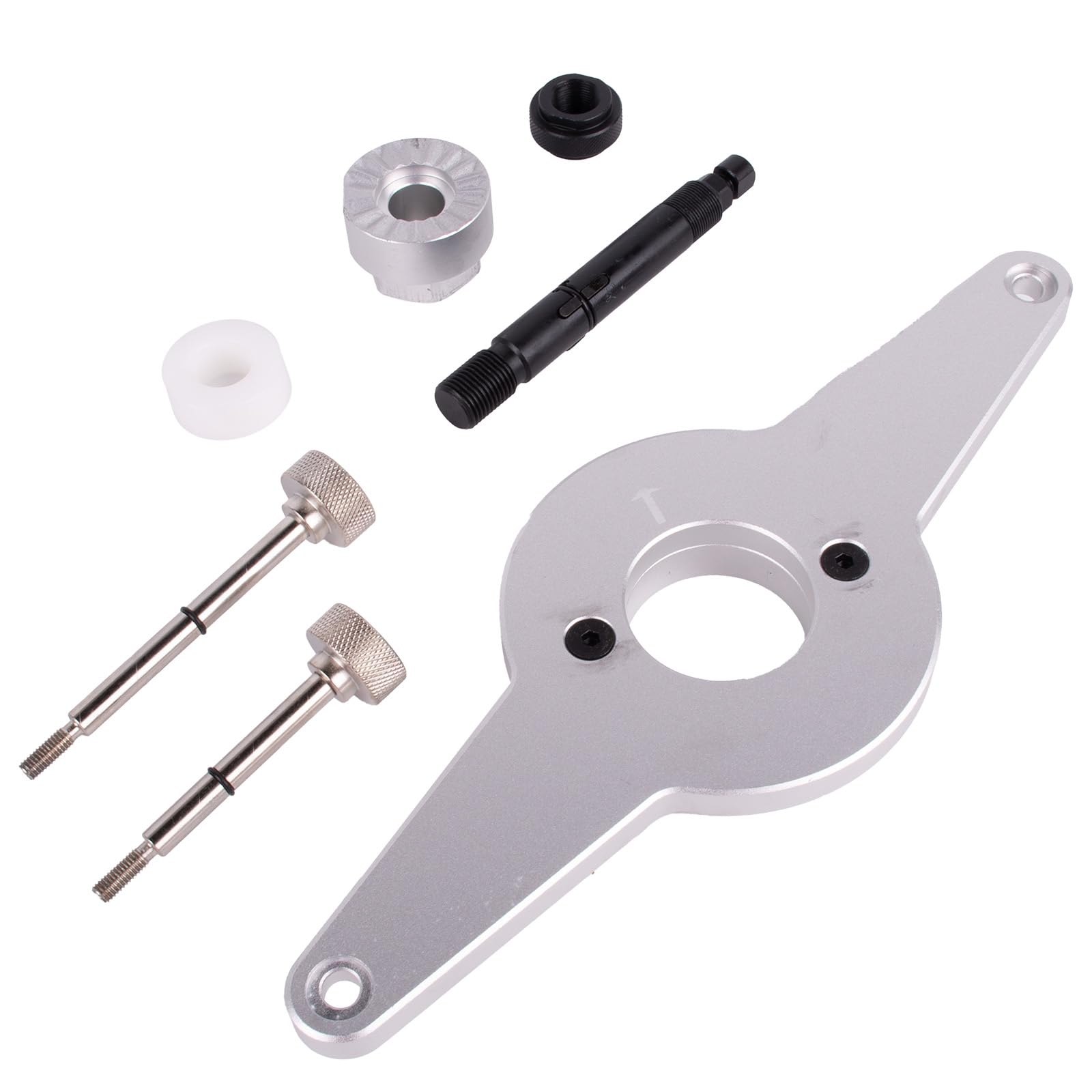 Juego de herramientas de sujeción, amortiguador de vibraciones, poleas de cigüeñal, herramienta de extracción de poleas, apto para 4 cilindros de 1,8 l, 2,0 L, TFSI, parte del motor #