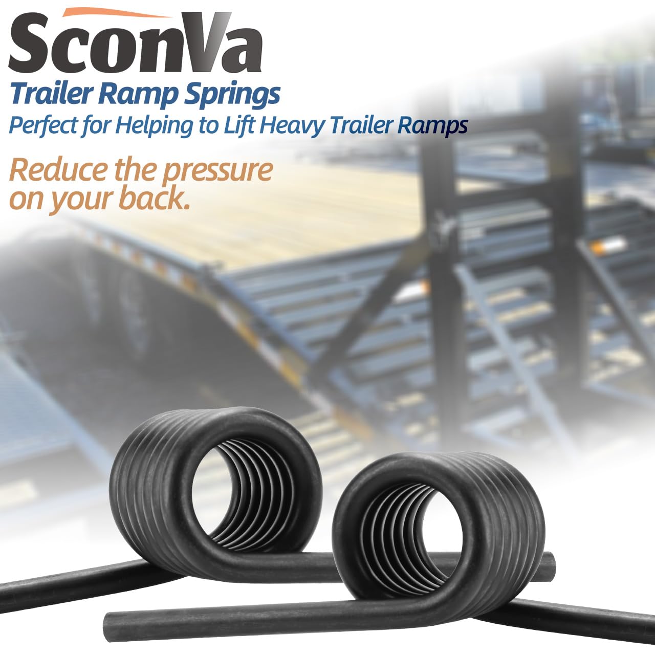 Lift Assist Ramp Torsion Springs Left Right Heavy Duty 2000 Lbs - Coil ...