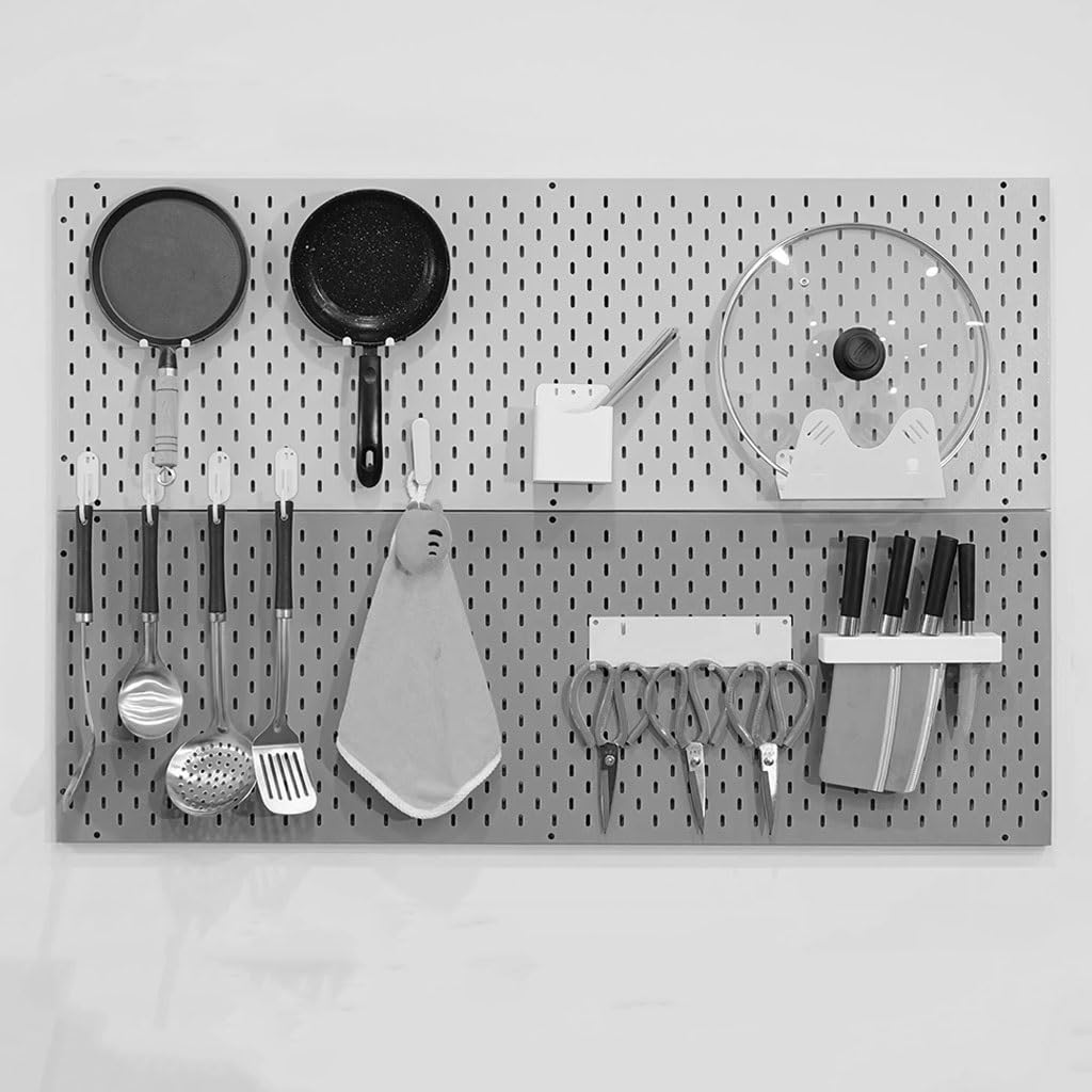 4er-Set Display Pegboard Set, Stahl Schwere Wandaufbewahrung, Einfach Zu Installieren(Blue color)