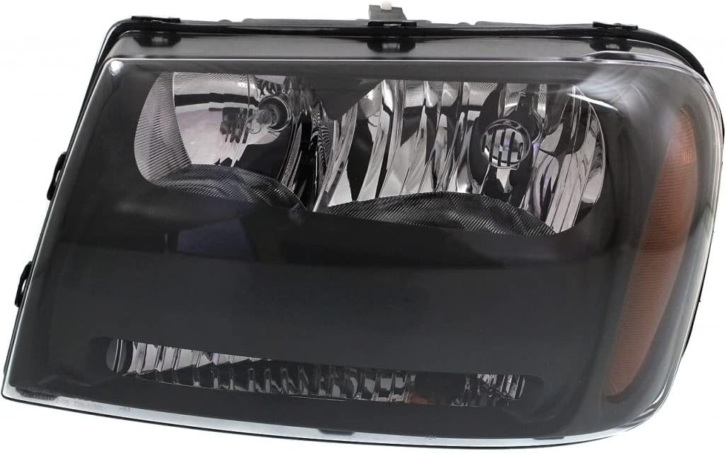 CarLights360: For 2006 07 08 2009 Chevy Trailblazer Headlight Assembly Driver Side w/Bulbs Black Housing - DOT Certified Replacement for GM2502304 | 25970909, 15930641, 10390865