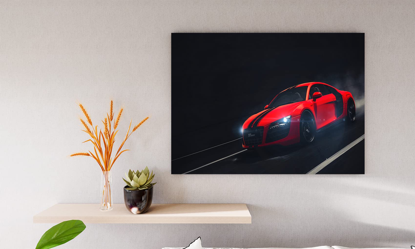 Xtreme Skins Designs Print Wooden Framed Canvas Wall Art Decoration Poster (14x10 Inch) - R8_racing