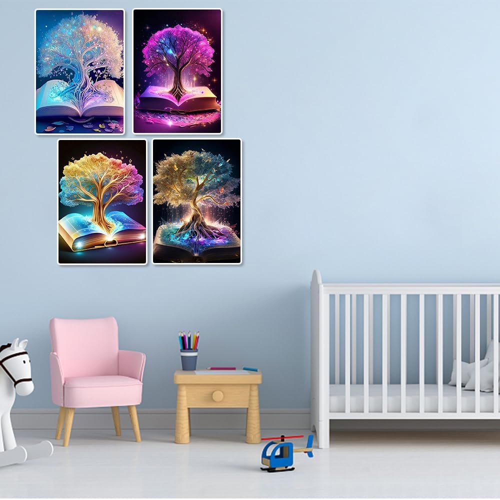 DCIDBEI Diamond Painting 4 Pack 30x40 cm 5D Diamond Painting