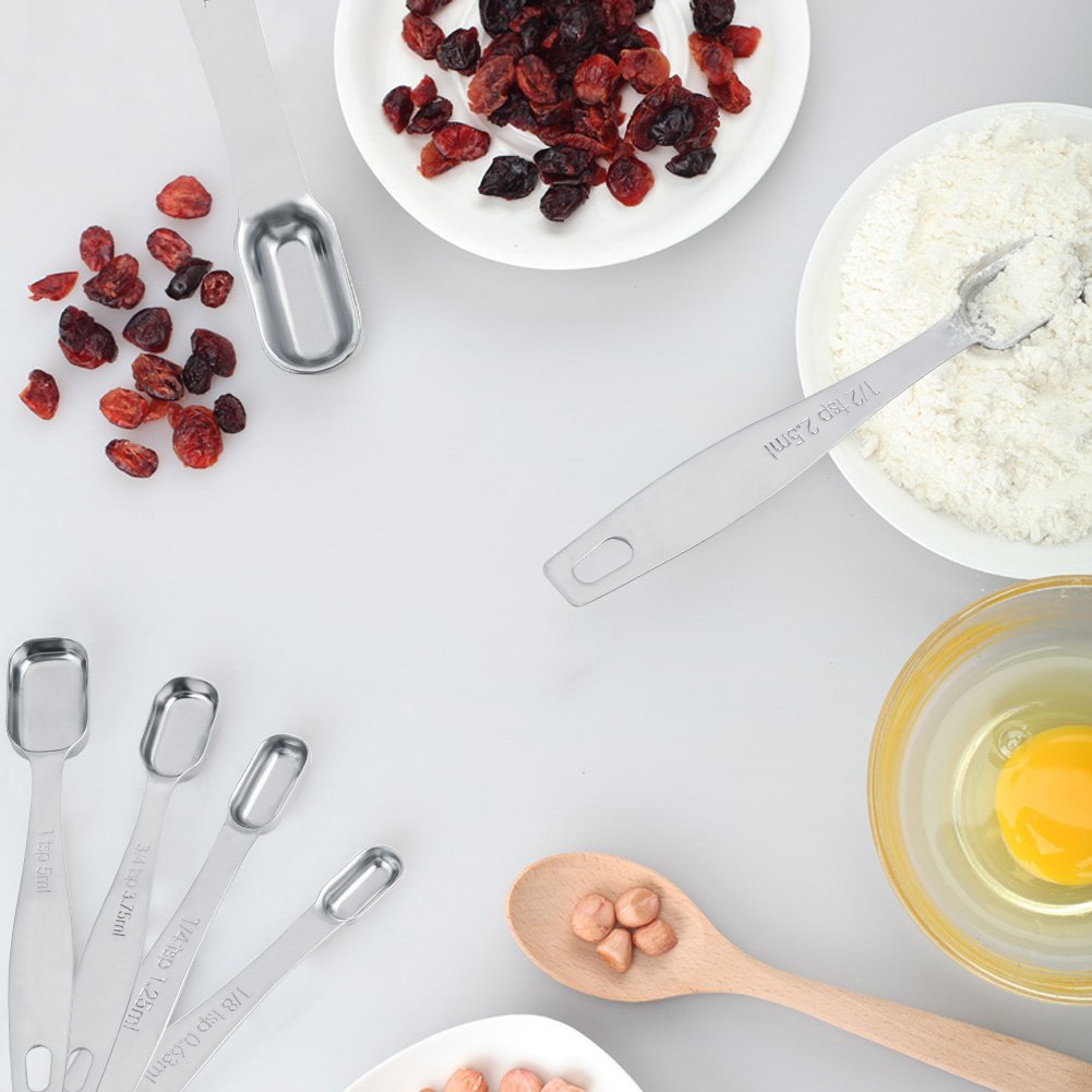 Messlöffel, Messbecher Und Messlöffel-Set aus 304-Edelstahl, 13-teilig, Zum Messen in Der Küche