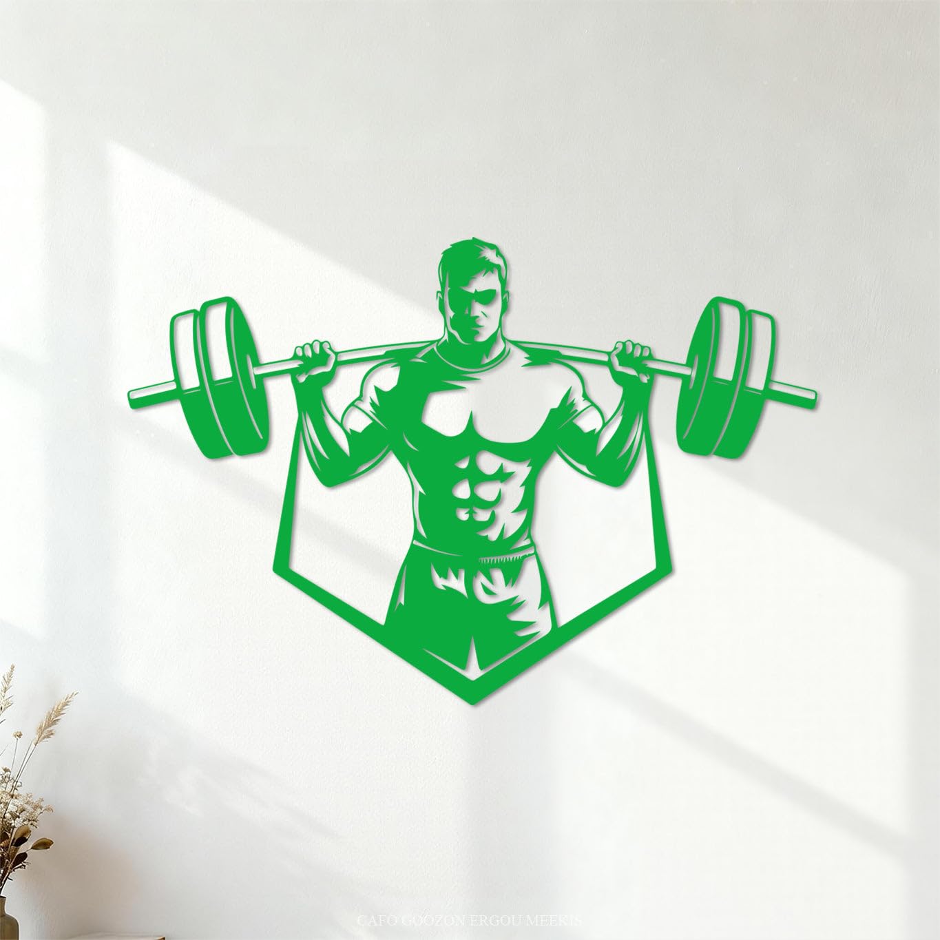 Wall Stickers Paster Paper Best Gym Logo Design 50.4x74.3cm Car Body Decoration Green — image 1