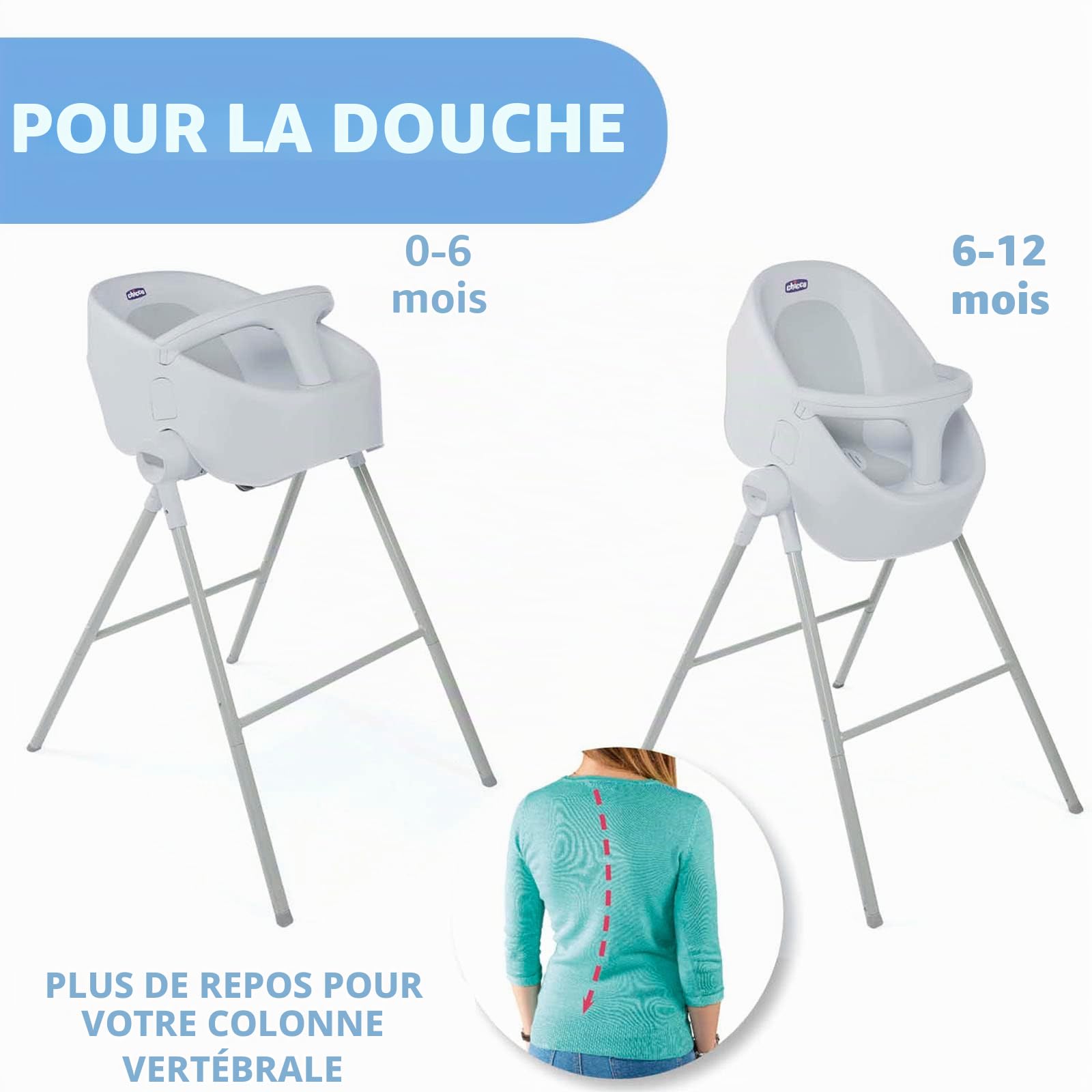 Chicco Siège de Bain Bubble Nest Cool Grey