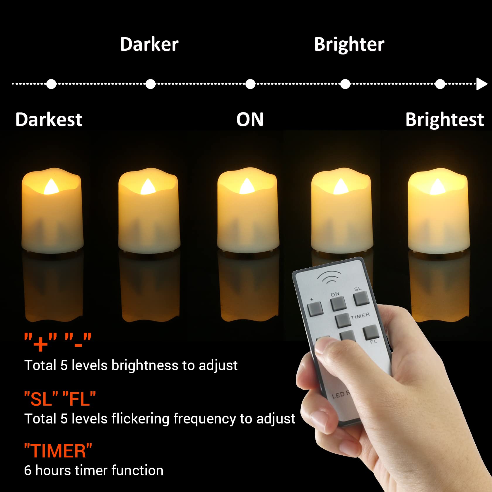 Ymenow Led-theelichtjes, oplaadbaar met timerfunctie Ymenow Led-theelichtjes, oplaadbaar met timerfunctie