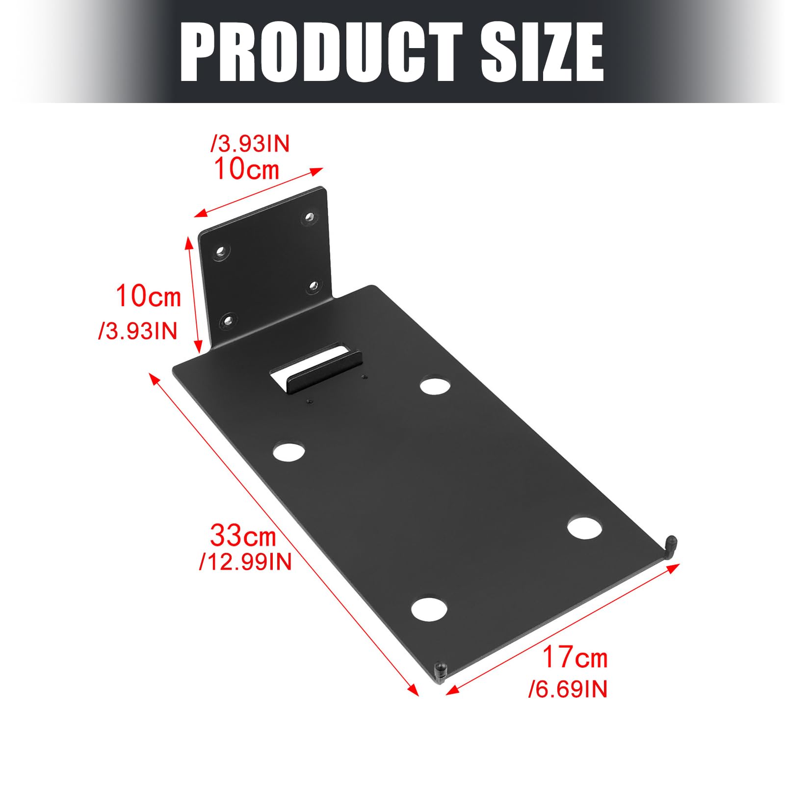 Elegante supporto acustico in metallo nero per Coda W Bookshelf Soundbar Staffa di montaggio a parete migliora l'ascolto per Coda W Soundbar Stand