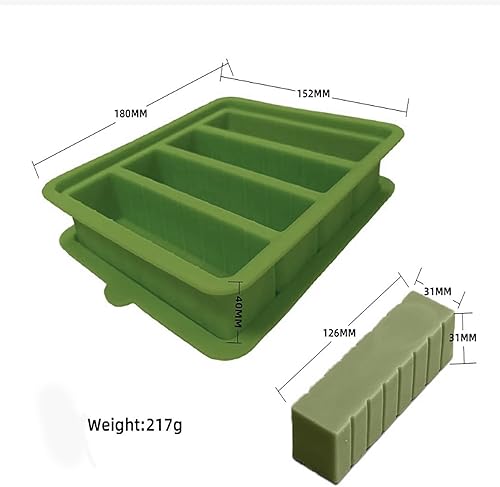 Miniatura 3 de Molde de silicona para mantequilla, bandeja para moldes de mantequilla con tapa, bandeja antiadherente para mantequilla de tamaño estándar, ideal