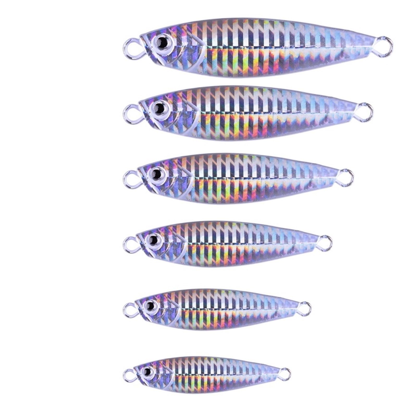 XILILHC 6 Pz/Lotto Maschere di Metallo Esche 7g 10g 15g 20g 30g 40g Richiamo di Pesca Jig Spoon Spinnerbait Esche Pesce Jigging Attrezzatura da Pesca in Mare