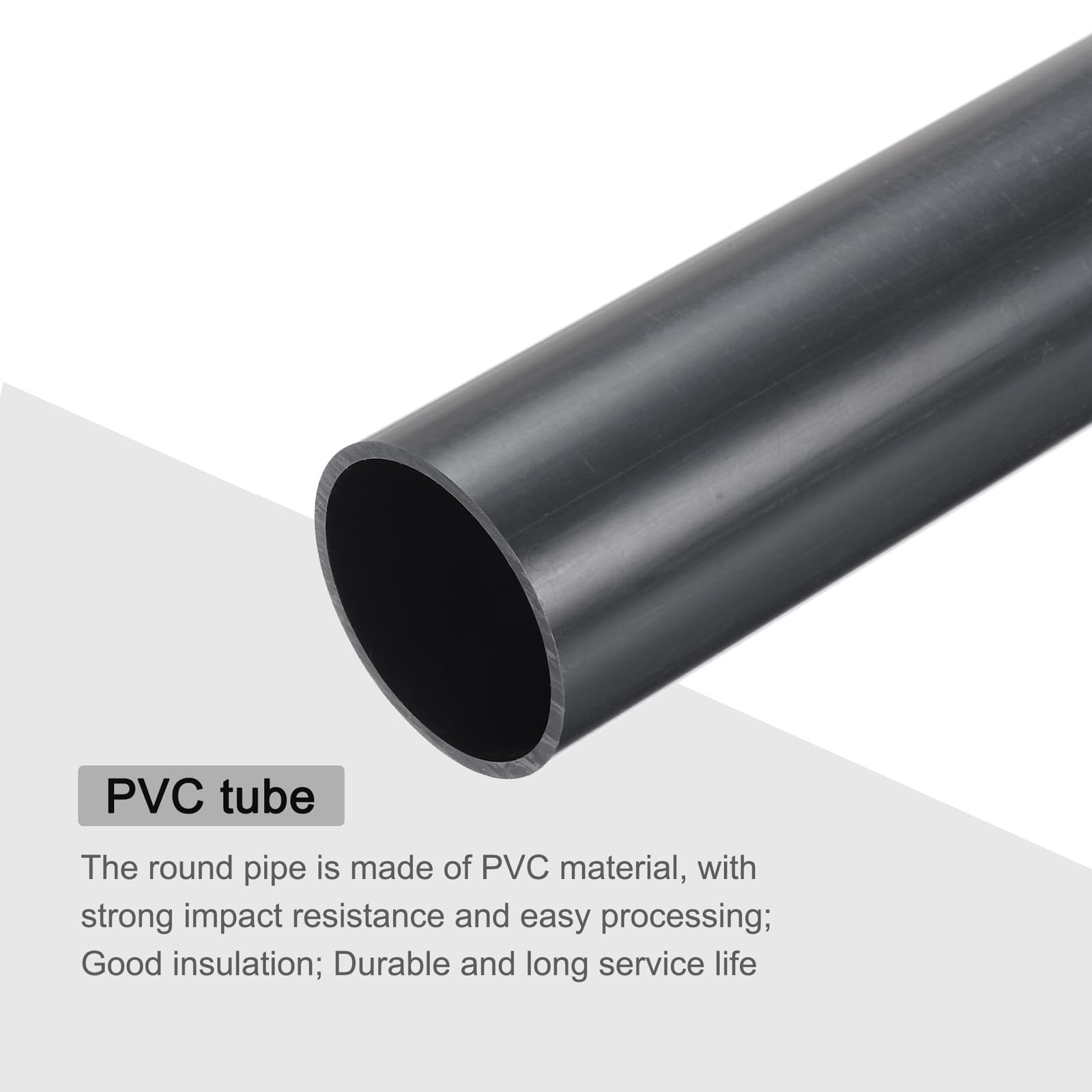 Tubo rígido Transparente de PVC, Tubo rígido de PVC for tubería de Agua de Acuario(40.6mmx48mmx0.5m)