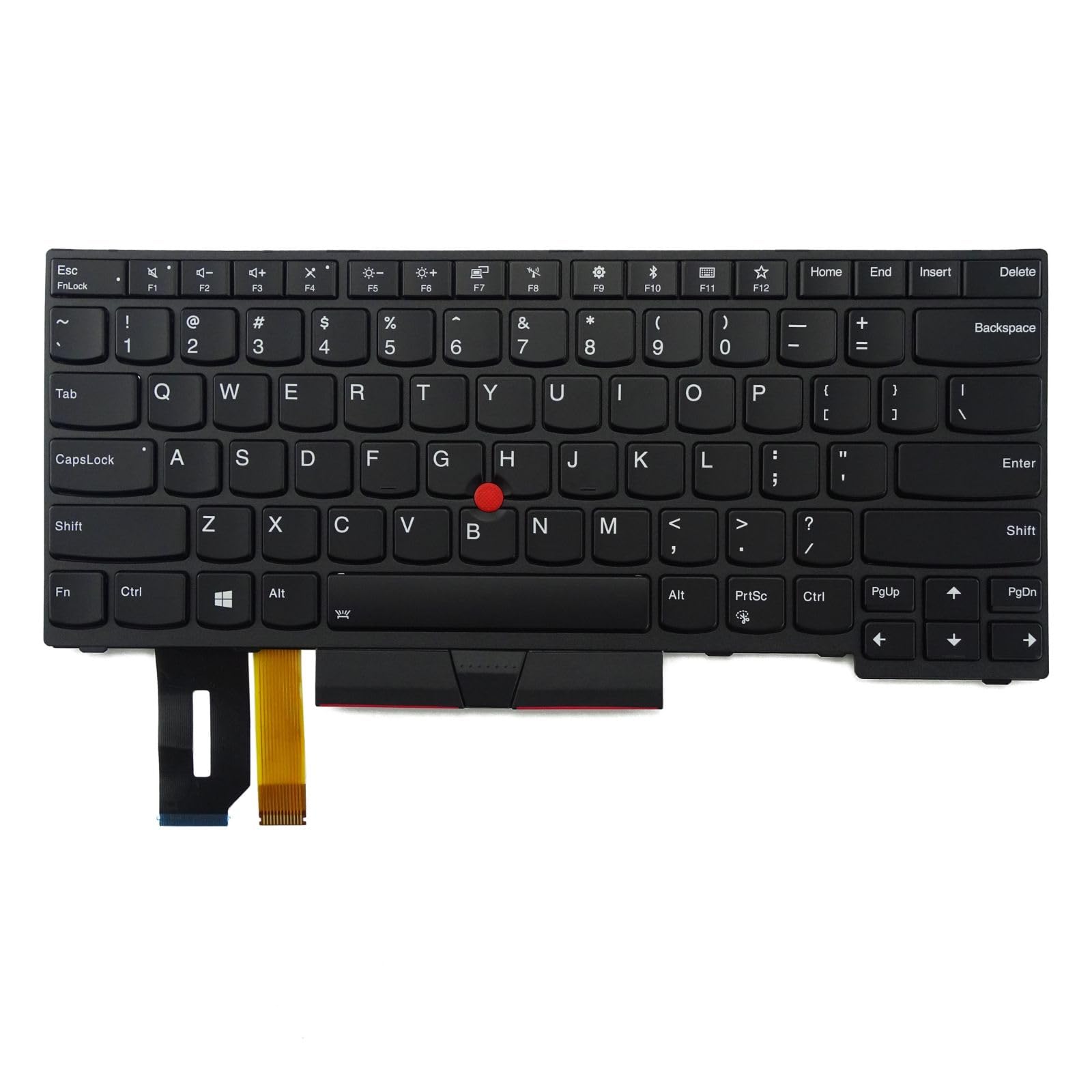 Wymienna klawiatura z podświetleniem do Lenovo Thinkpad E480 E485 T480S T490 T495 L380 L390 L480 E490 E495 R480 R490 S2 3. generacji S2 4. generacji (angielski amerykański, podświetlany)