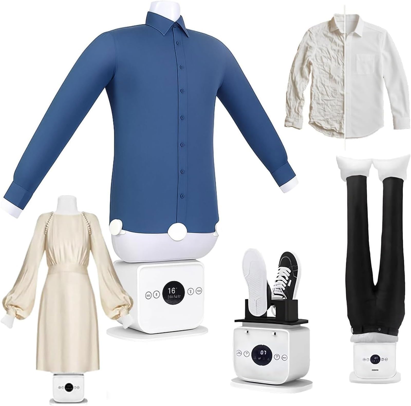 Genérico Automatic Ironing Machine, Automatic Ironing Machine for Home,Upgraded Touched Quickpress Iron Machine 3.0, 8 Minutes Quick Ironed Dry, Adjustable Gentle on All Fabrics for Shirts & Pants