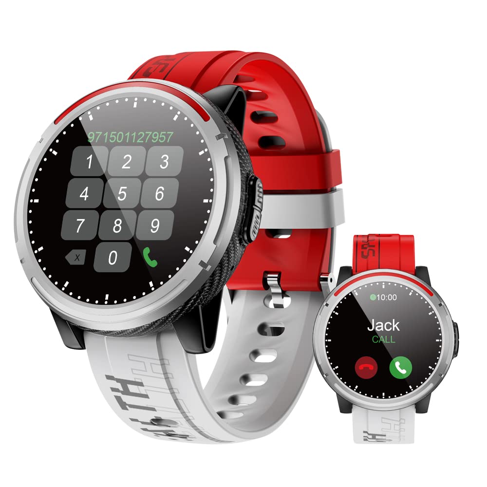 Smart Watch,Smart Watches for Men Women with Bluetooth Call, 8 Sports modes,Heart Rate Blood Presssure Blood Oxygen Sleep Monitoring (red)