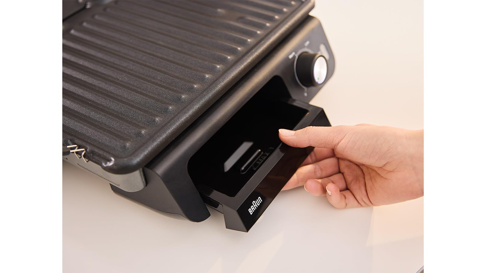 Braun MultiGrill CG5033IGY Bistecchiera Elettrica, Griglia a contatto con manopola, regolazione temperatura, 3 Posizioni di Cottura, Piastre Removibili e Lavabili, piastra aperta 30x22cm, 2000W, Nero
