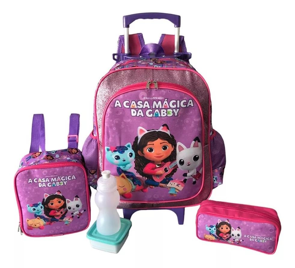 Kit Mochila Escolar A Casa Mágica Da Gabby Tam G Rodinhas