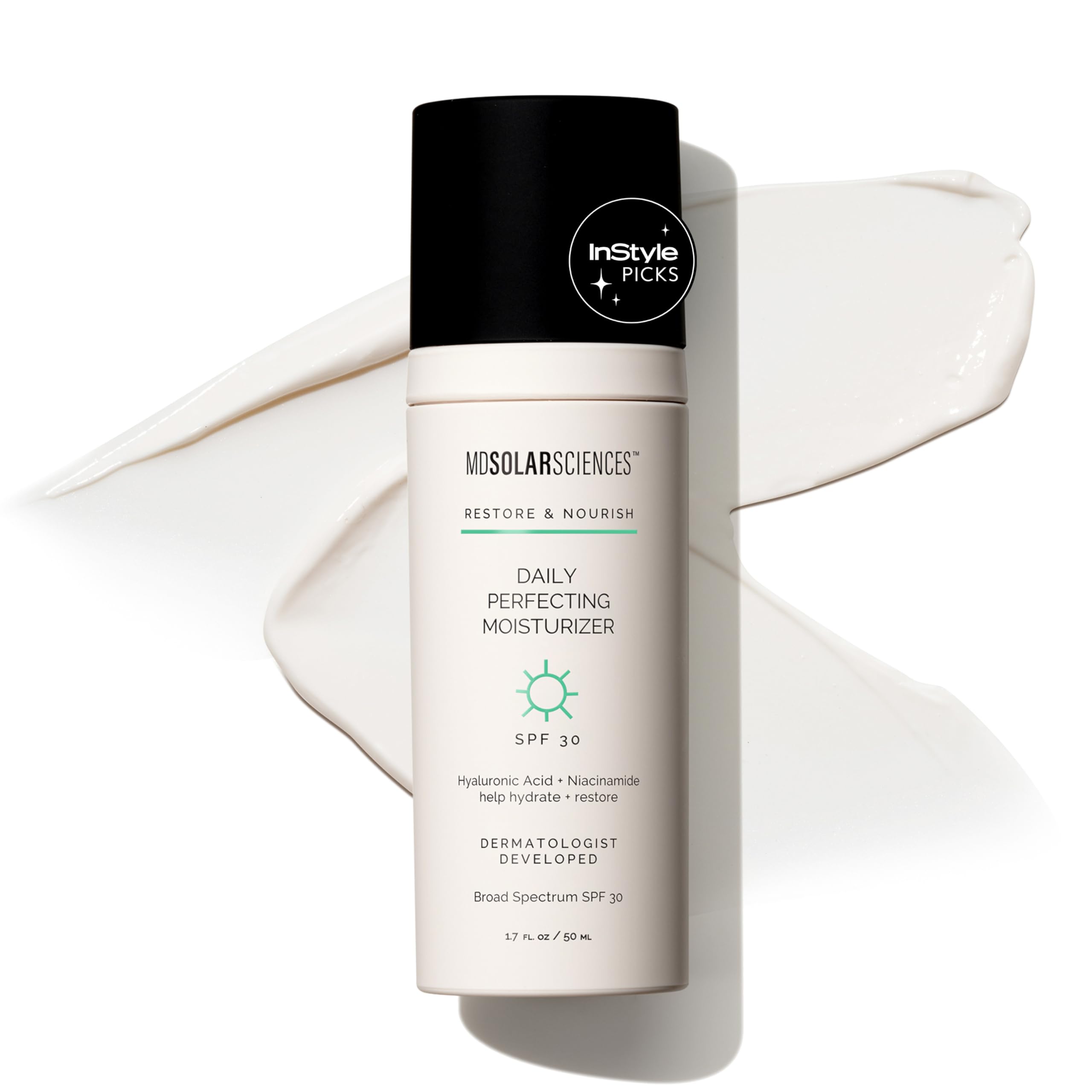 Sponsored Ad - Daily Perfecting Moisturizer SPF 30, 2-in-1 Face Moisturizer and Sunscreen Hydrates and Perfects Skin with Hyaluronic Acid, Broad Spectrum Protection, 1.7 Oz