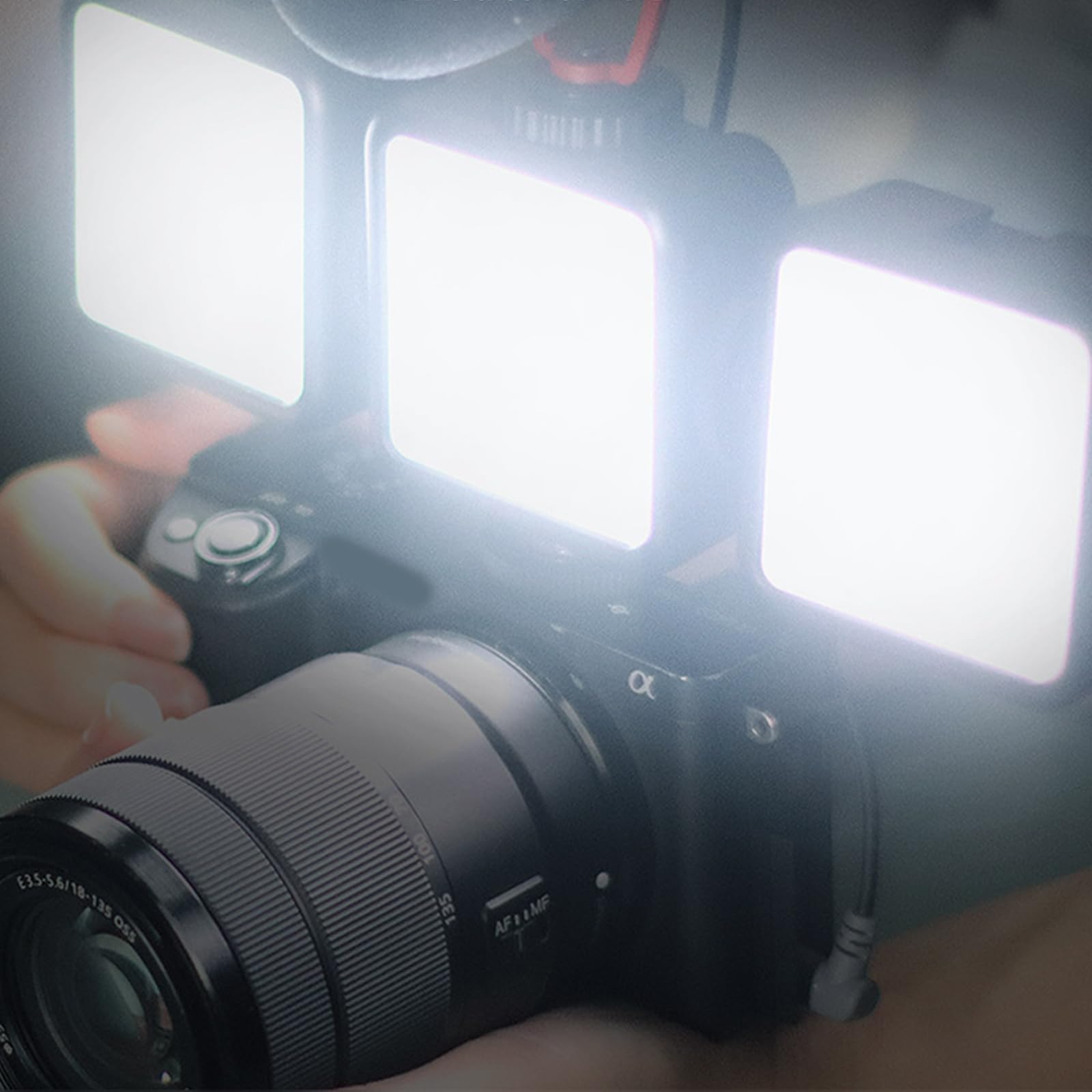 Cámara de luz de video LED 3200-5600K zapata fría pequeña iluminación de relleno de vlog de 3000 mAh, lámpara de panel de fotografía, transmisión de fotografía, panel de fotografía profesional