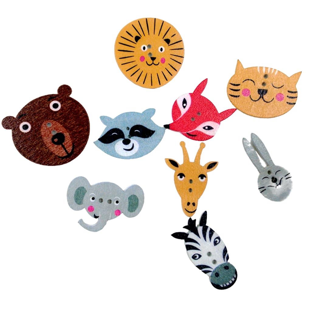 50 Bottoni Di Legno A Forma Di Cane Con 2 Fori, Assortiti - Perfetti Per Cucito Creativo, Scrapbooking E Fai Da Te