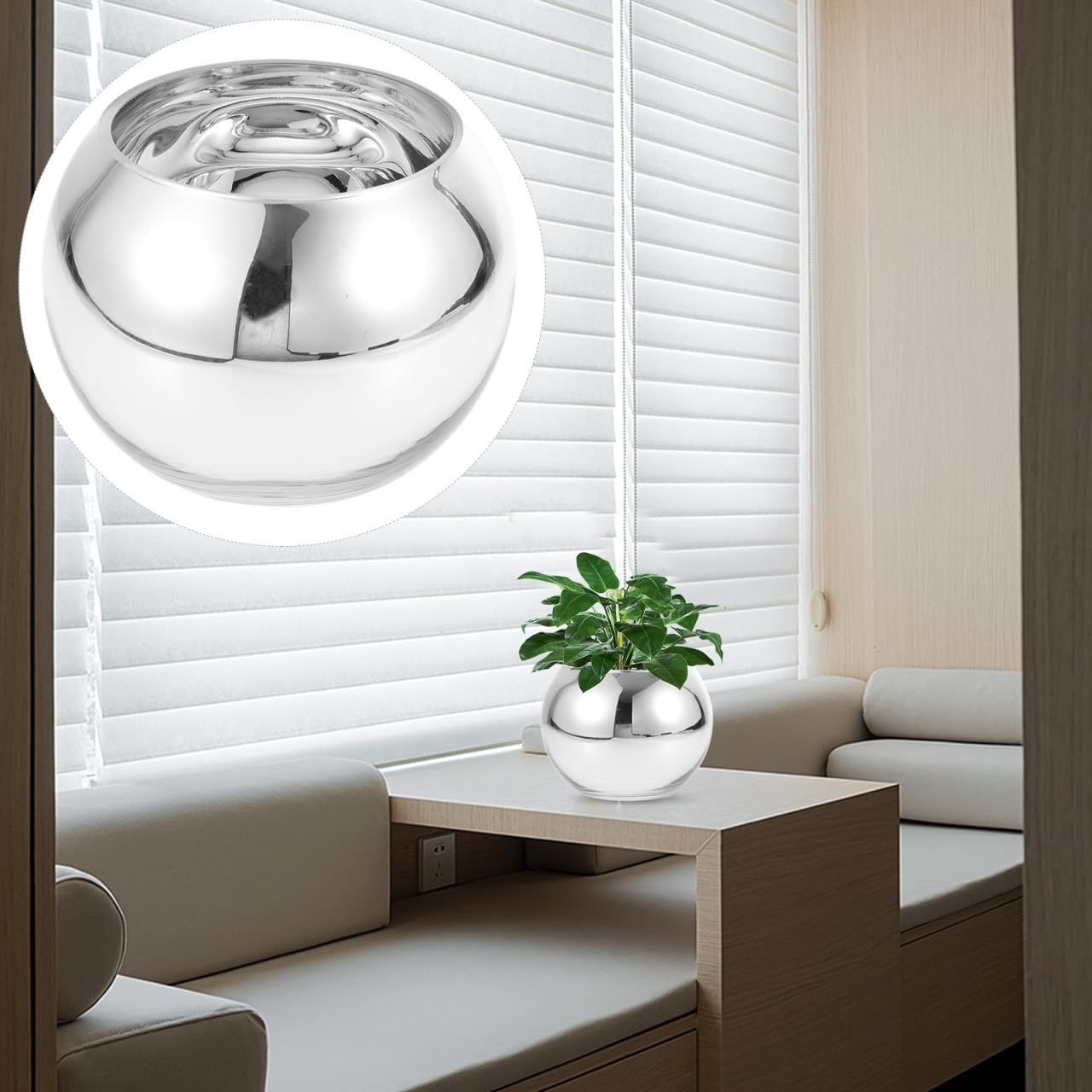 DOITOOL Vaso Di Vetro 6 Pollici Per Composizioni Floreali Centrotavola Decorativo Casa E Ufficio Vaso Di Fiori Da Interni in Vetro Trasparente Per Decorazioni Tavola E Ambienti Moderni
