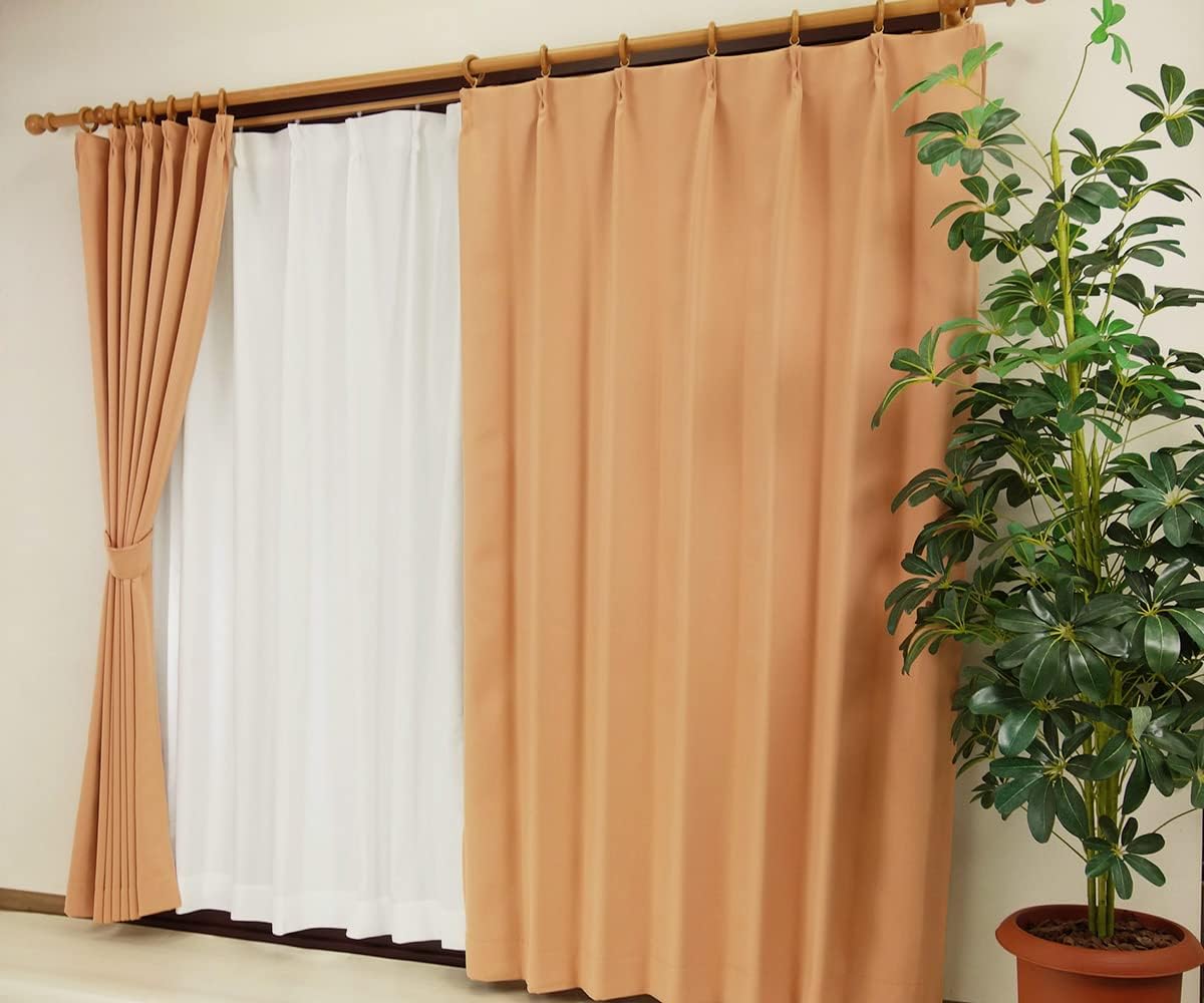 Amazon｜かーてん屋さんアウトレット オーダーカーテン [ピティ] 無地