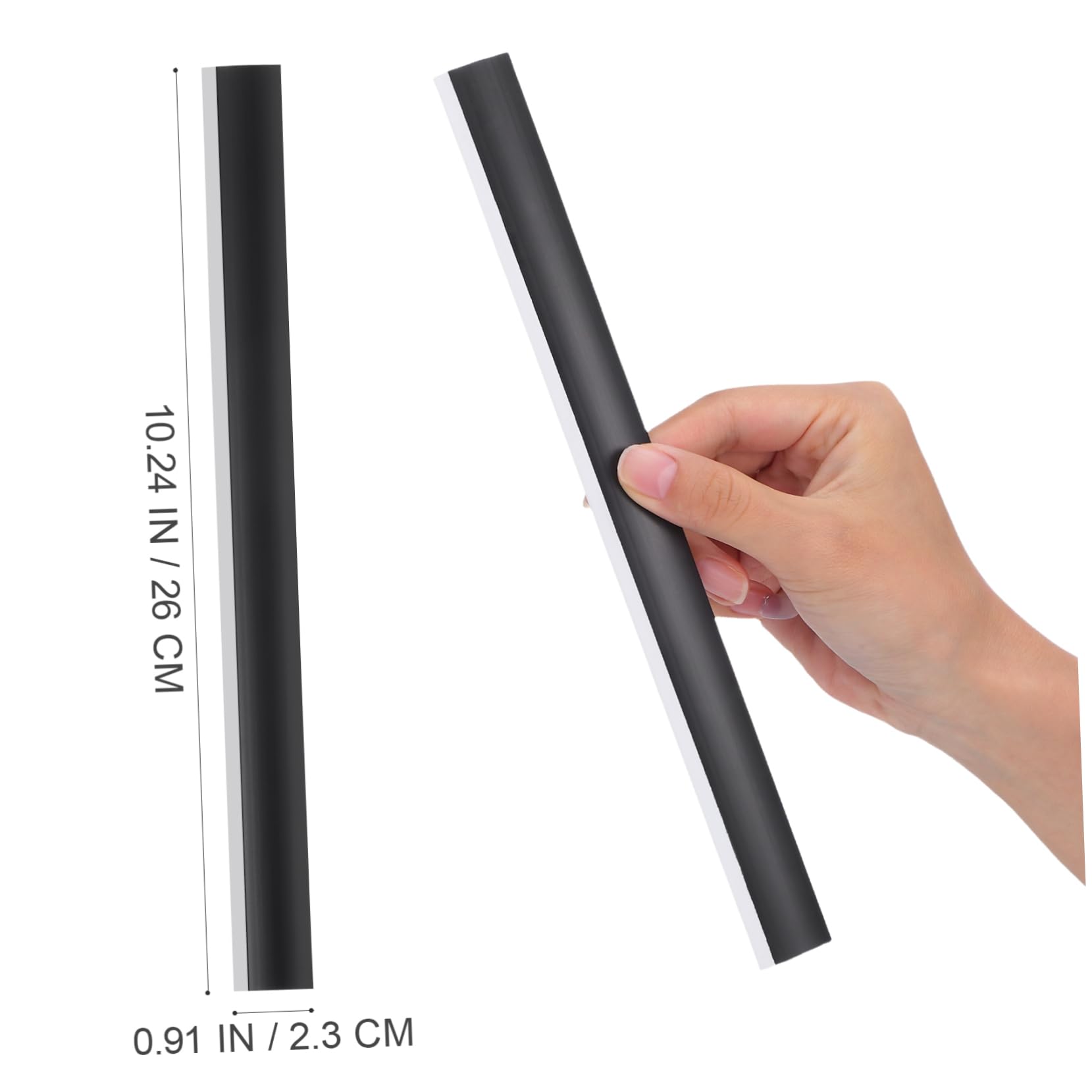 COLLBATH De Inserción para Palas De Basura 4 Piezas 26 Cm Goma para Fregona Negro