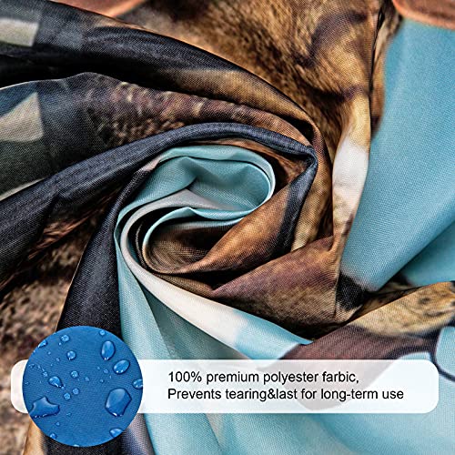 Domoku Cat Shower Curtain Cute Funny Cowboy Cat Riding Horse In The Desert Bathroom Shower Curtains Polyester Fabric Waterproof With 12Hooks 72 * 72Inch/180Cm*180Cm #TOP4