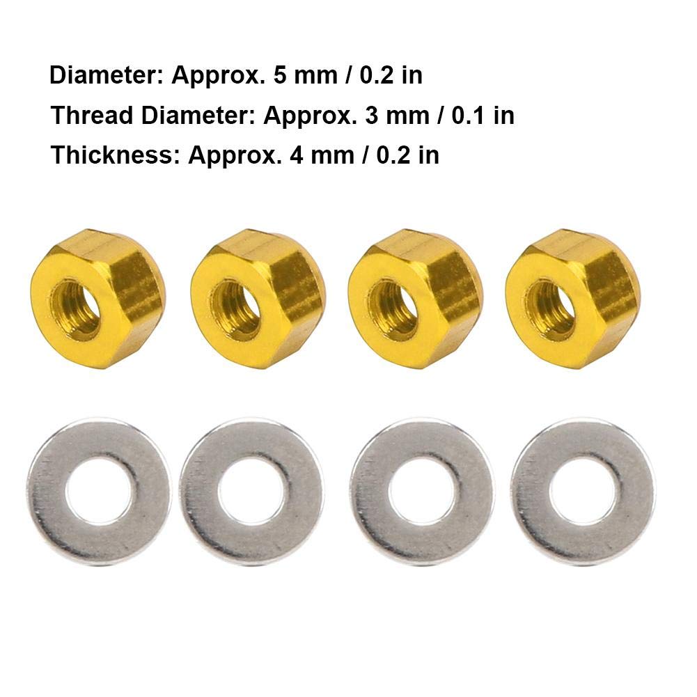 so Wheel Hex Lock dado ruota in alluminio adatto per wltoys 1/14 144001 RC Car (blu A949-49R/rosso A949-49R/giallo A949-49Y), N9000 Iii, A949-49Y