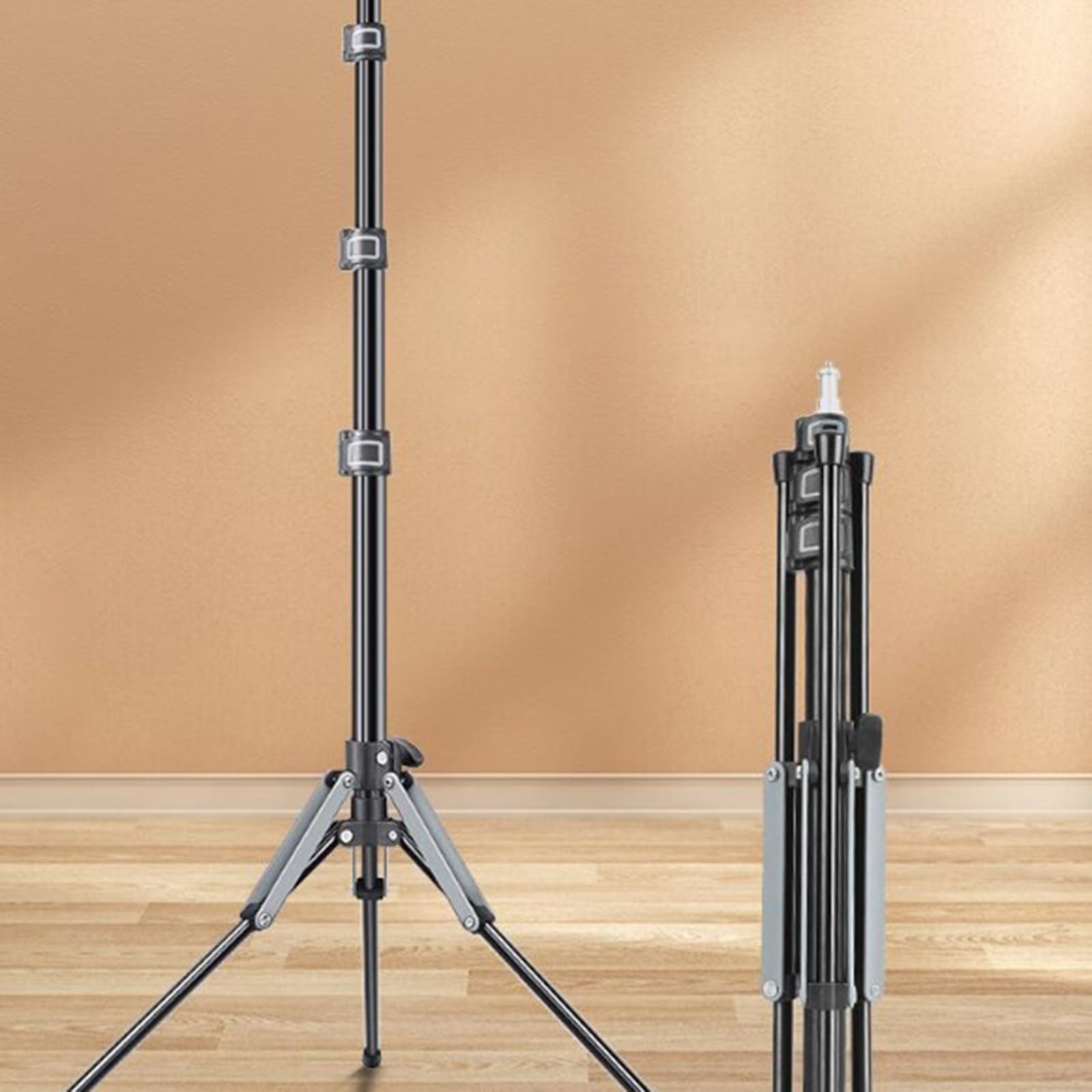 Treppiede in alluminio per fotocamera per scattare immagini stabili, altezza regolabile e supporto per gambe pieghevole, accessorio fotografico professionale