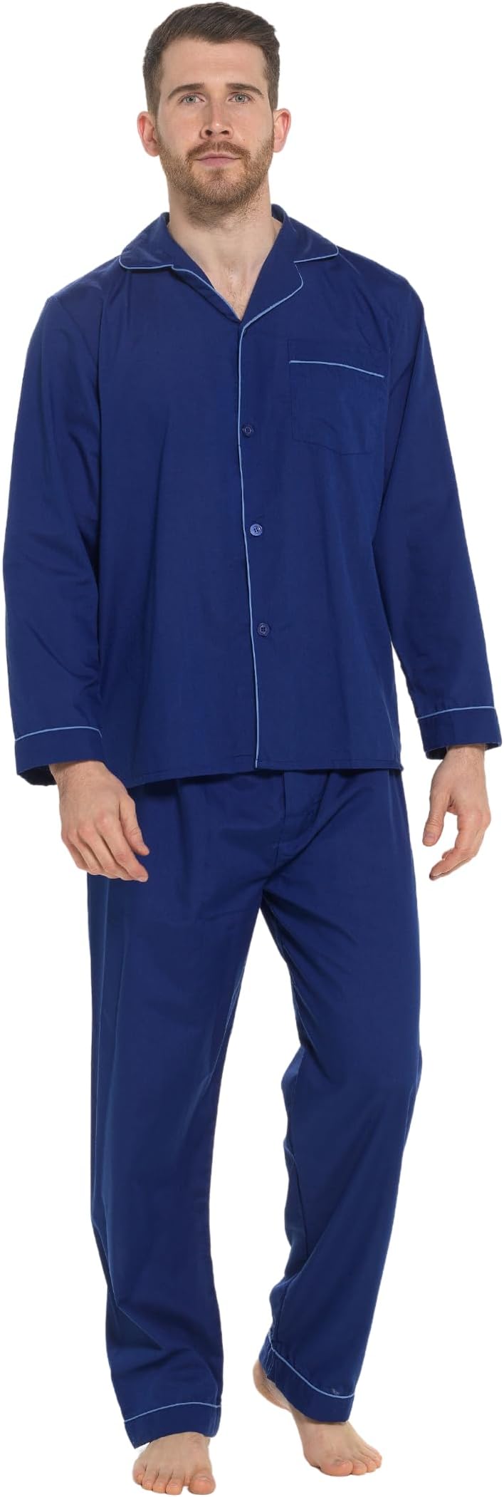 Strong Souls Mens Pyjamas Traditional 2 Piece Pjs