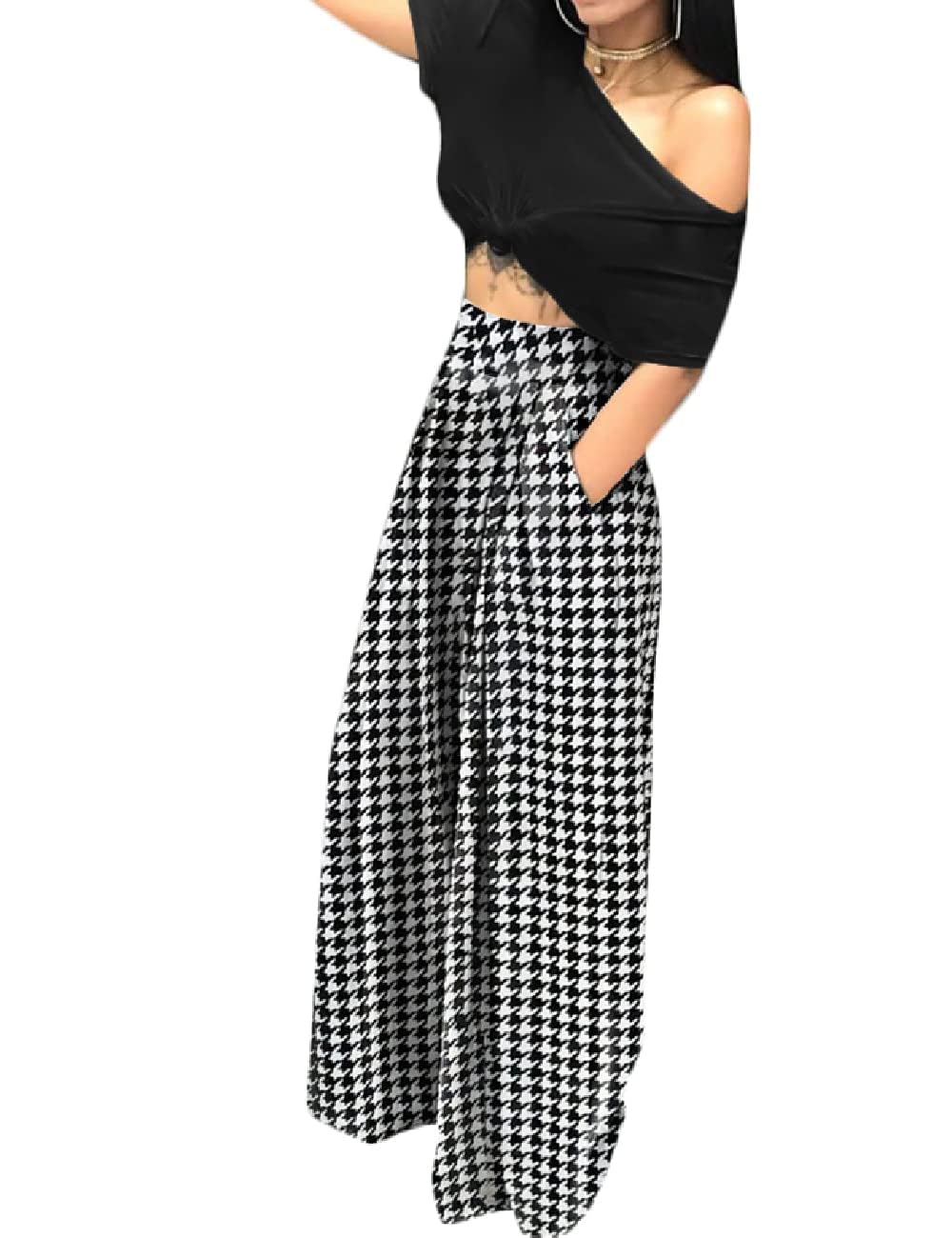 Wide Leg Palazzo Pants for Women High Waist Business Casual Lounge Pants