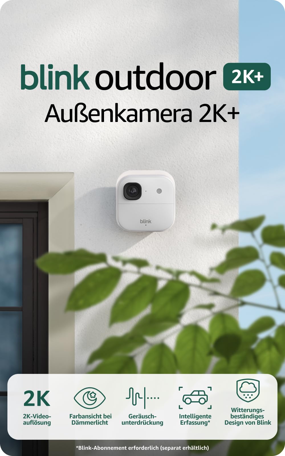 Blink Außenkamera 2K+ (neueste Generation) – Kabellose, intelligente Sicherheitskamera, 2K-Videoauflösung… – Ansicht 2