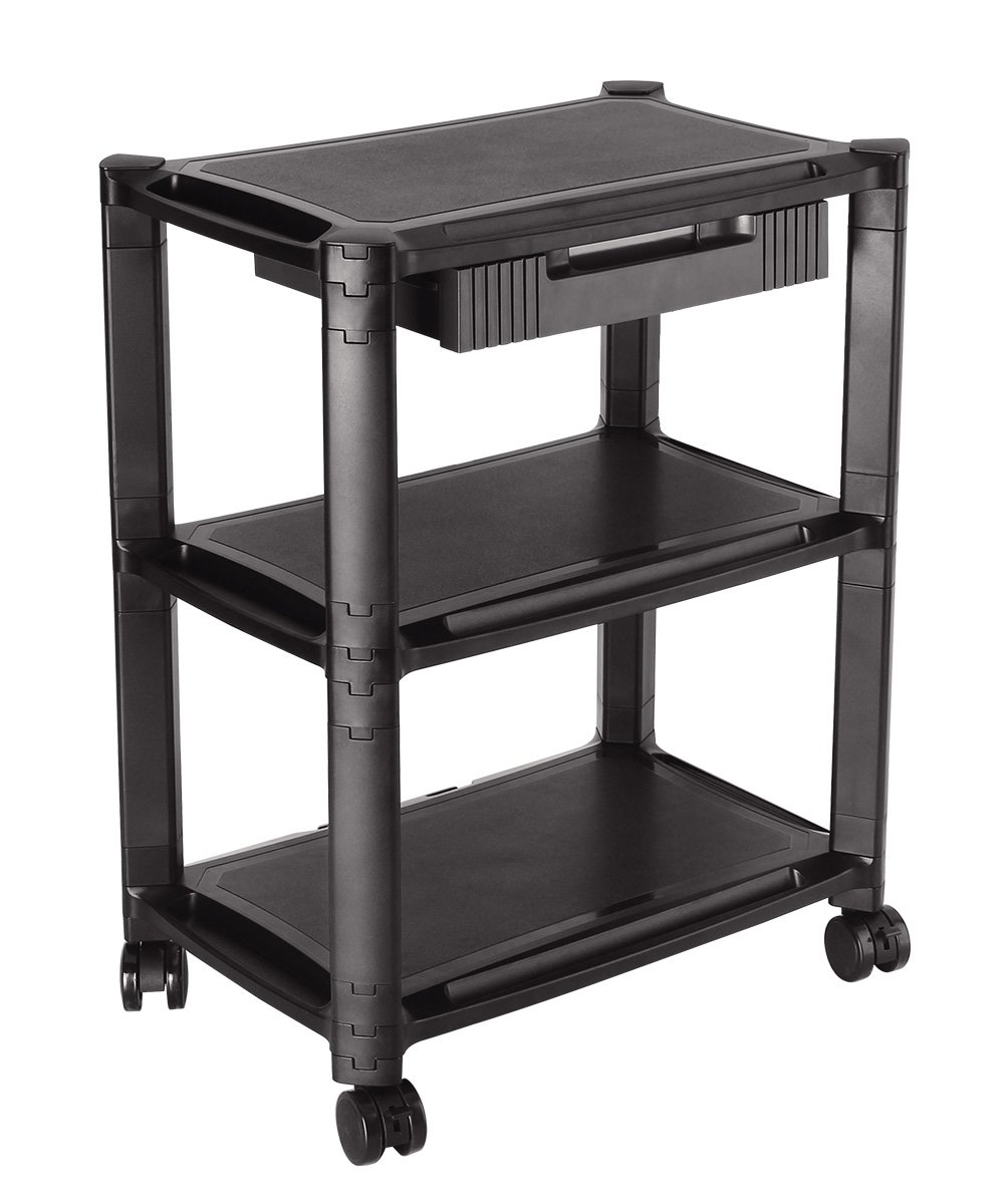 Buy ProHT 3Shelf DeskSide Mobile Printer Stand (05470A) with Organizing Storage Drawer, Height
