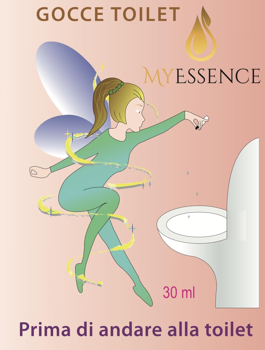 MYESSENCE Deodorante GOCCE DI TOILET Spray per WC e Bagno - Blocca Odori Pre-uso (Before You Go) | Tascabile per Casa • Ufficio • Ristorante • Viaggio | Confezione 1×30 ml - Fragranza LIMONE e PESCA