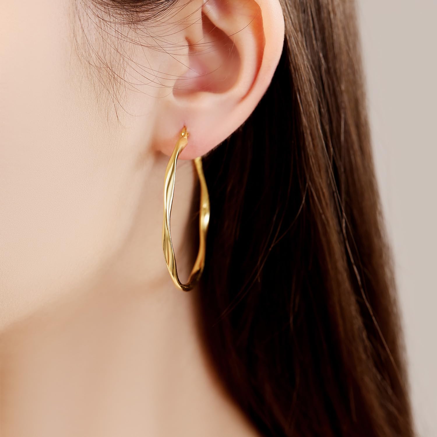 925 Sterling Silver Hoop Earrings for Women, Small and Large Trendy Hoops Hypoallergenic Huggie Earrings Statement Fashion Jewelry Gifts for Sensitive Ear - Double Loop - Image 2