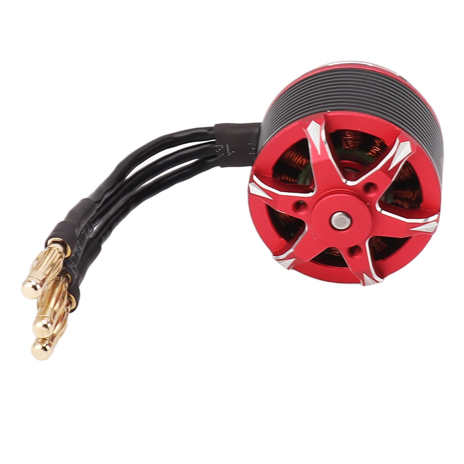 Motor sin escobillas para avión de ala fija, alta velocidad, alto par, bajo nivel de ruido, calor, motor sin escobillas RC Outrunner para aviones teledirigidos, drones, neg (910KV)