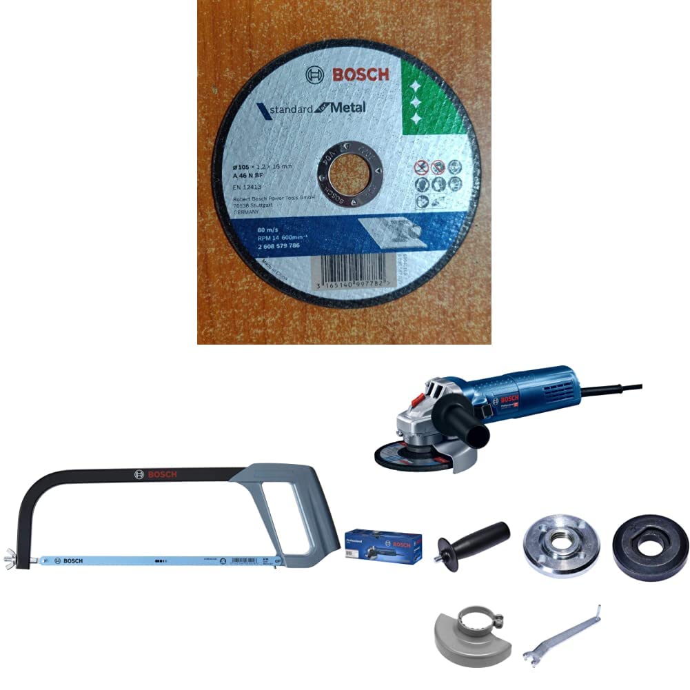 Buy Bosch AG4 Metal 4inch Cut Off Wheel Set (White, Pack of 10) & Manual Compact Frame Hacksaw