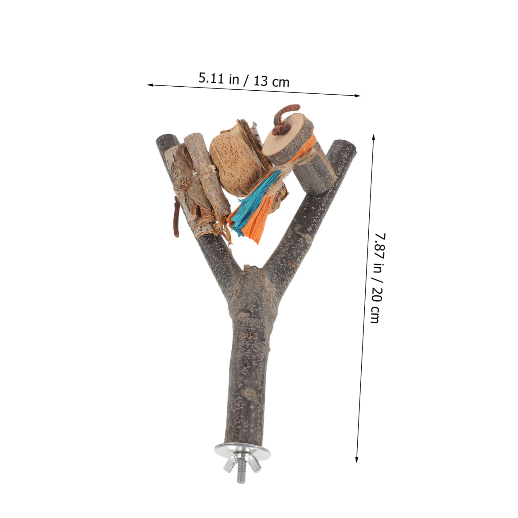 minkissy 4pièces Perchoir pour Oiseaux avec Plateforme Support Naturel pour Perroquets Perruches Et Oiseaux De Compagnie Facile à Installer Et