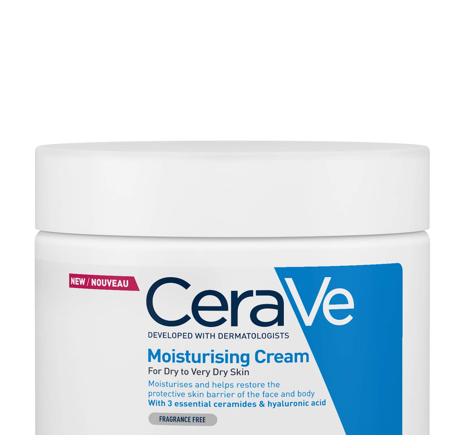 CeraVe Moisturising Cream for Dry to Very Dry Skin 454g with Hyaluronic