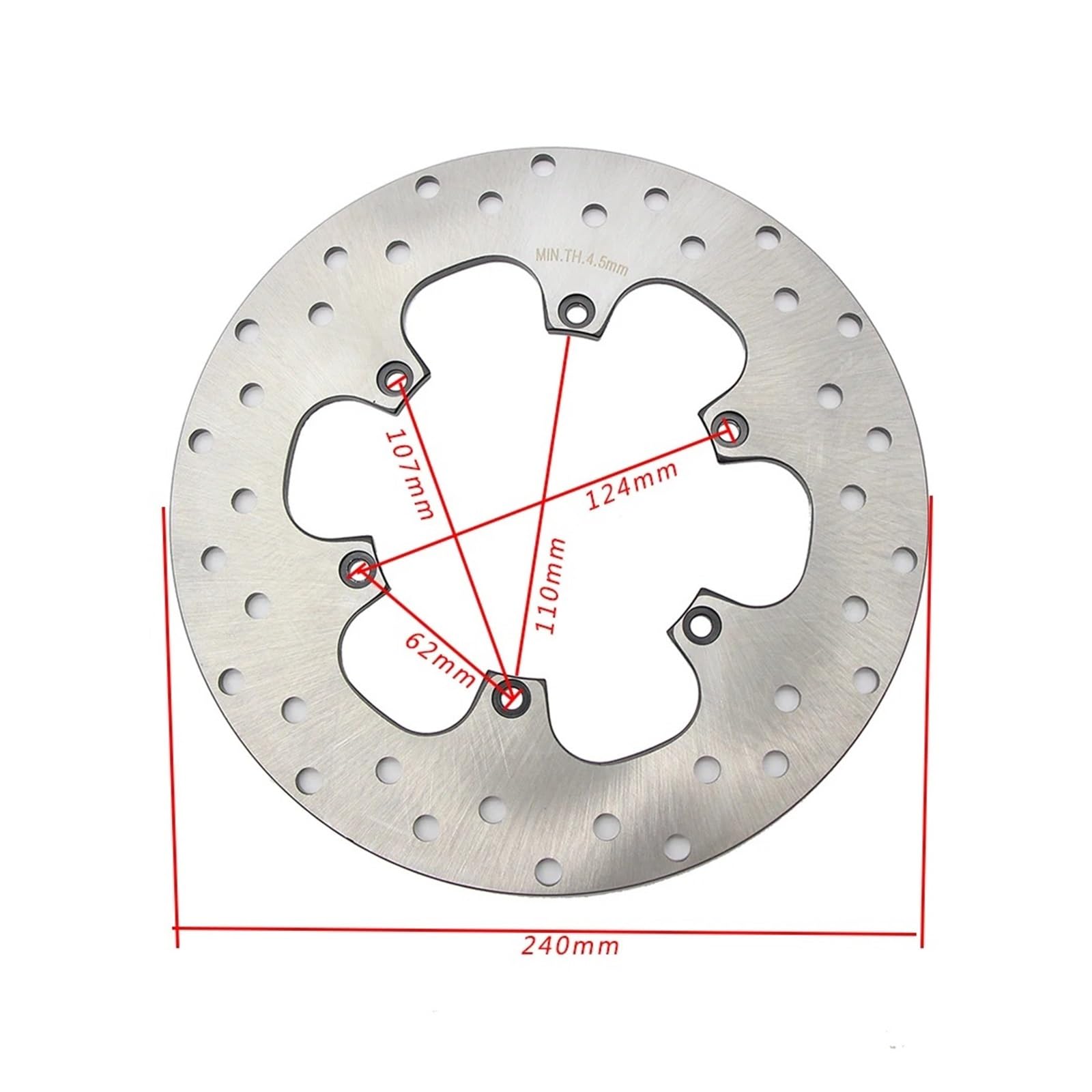Ricambi Per Motociclette Per BMW Per F650GS Per F650ST F650 GS ST F 650GS 650ST 93-2007 Moto Freno A Disco Anteriore Posteriore Rotore Freno 300mm 240mm Disco Freno Pit Bike Rotore(Rear)
