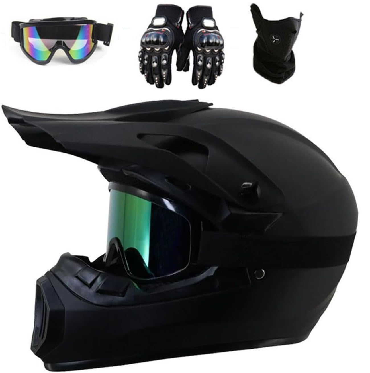 Youth Full Face Motocross Helmet, Unisex Off Road Street Motorbike Helmet