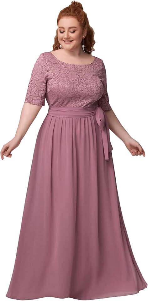 Plus Size Pink Evening Dresses