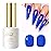 Imtiti Blue Gel Nail Polish, 0.5 Fl Oz Deep Blue Gel Polish Soak Off LED UV Spring Summer DIY Nail Art Starter Manicure Salon