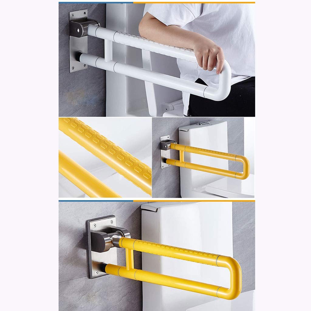 Maniglioni Maniglia Supporto di Sicurezza Corrimano, Maniglione di Sicurezza Giallo Antiscivolo Ruggine Bagno WC Corridoio Ringhiere Acciaio Inossidabile Anziani Disabili Donne INC