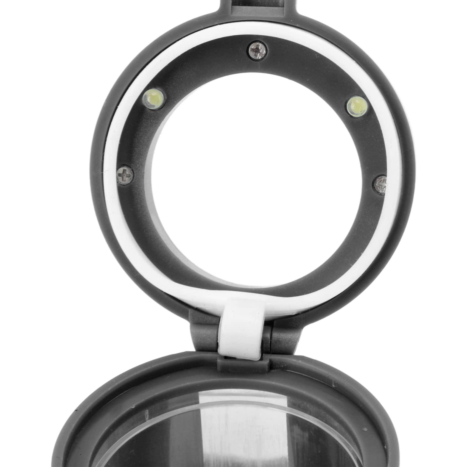 Jeffergarden 8X Magnifying Viewing Jar Waterproof Air Tight Storage Jar with LED Light Portable Transparent Storage Container with Acrylic Case for Herbs (Black) - Image 2