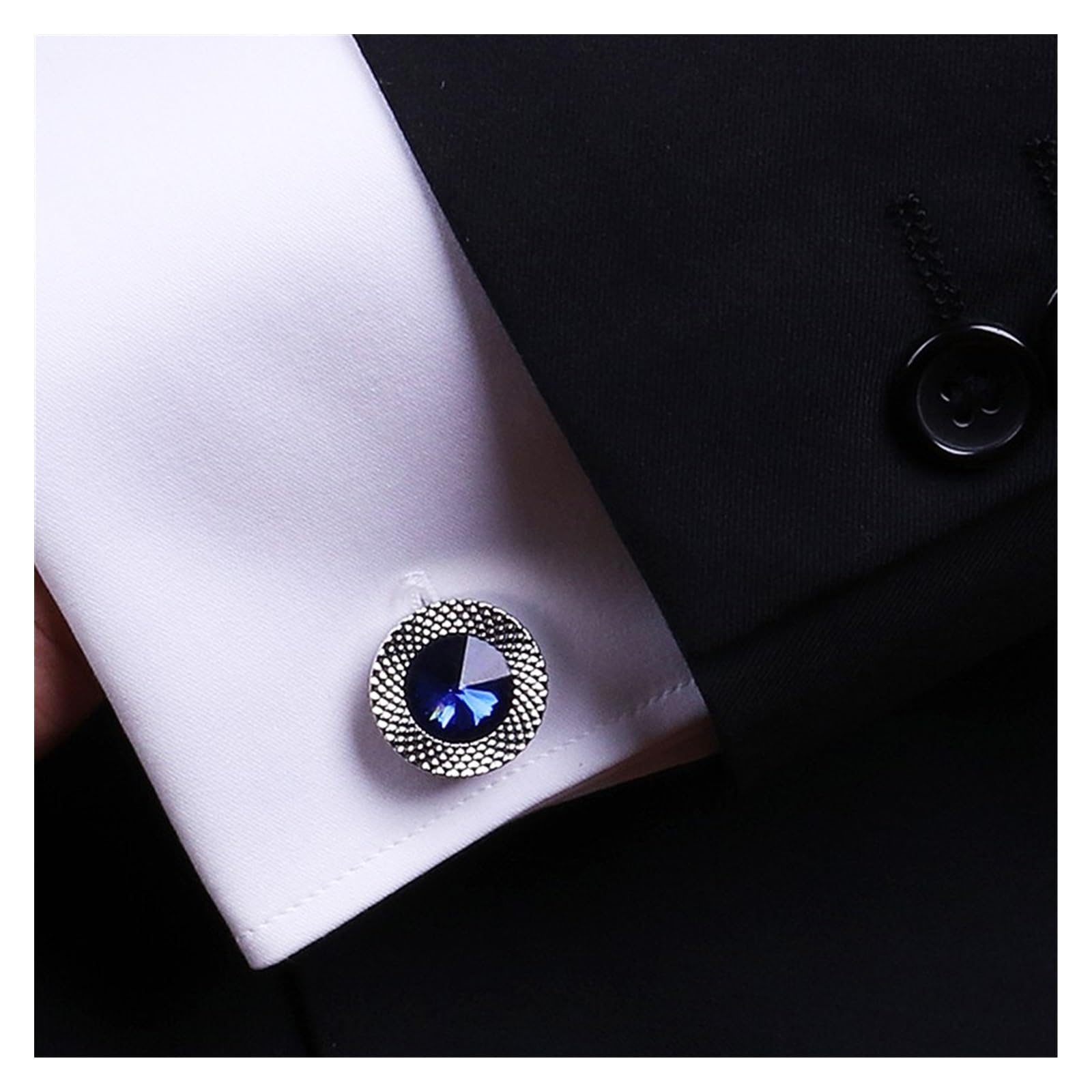 Gemelos de Cristal Azul cónicos para Hombre, Prisma de Camisa cónico para Hombre.