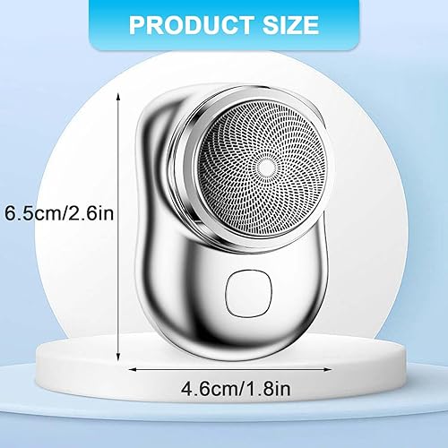 Miniatura 7 de DASHENRAN Afeitadora eléctrica portátil Mini-Shave, maquinilla de afeitar eléctrica para hombres, carga recargable fácil de usar con un botón para