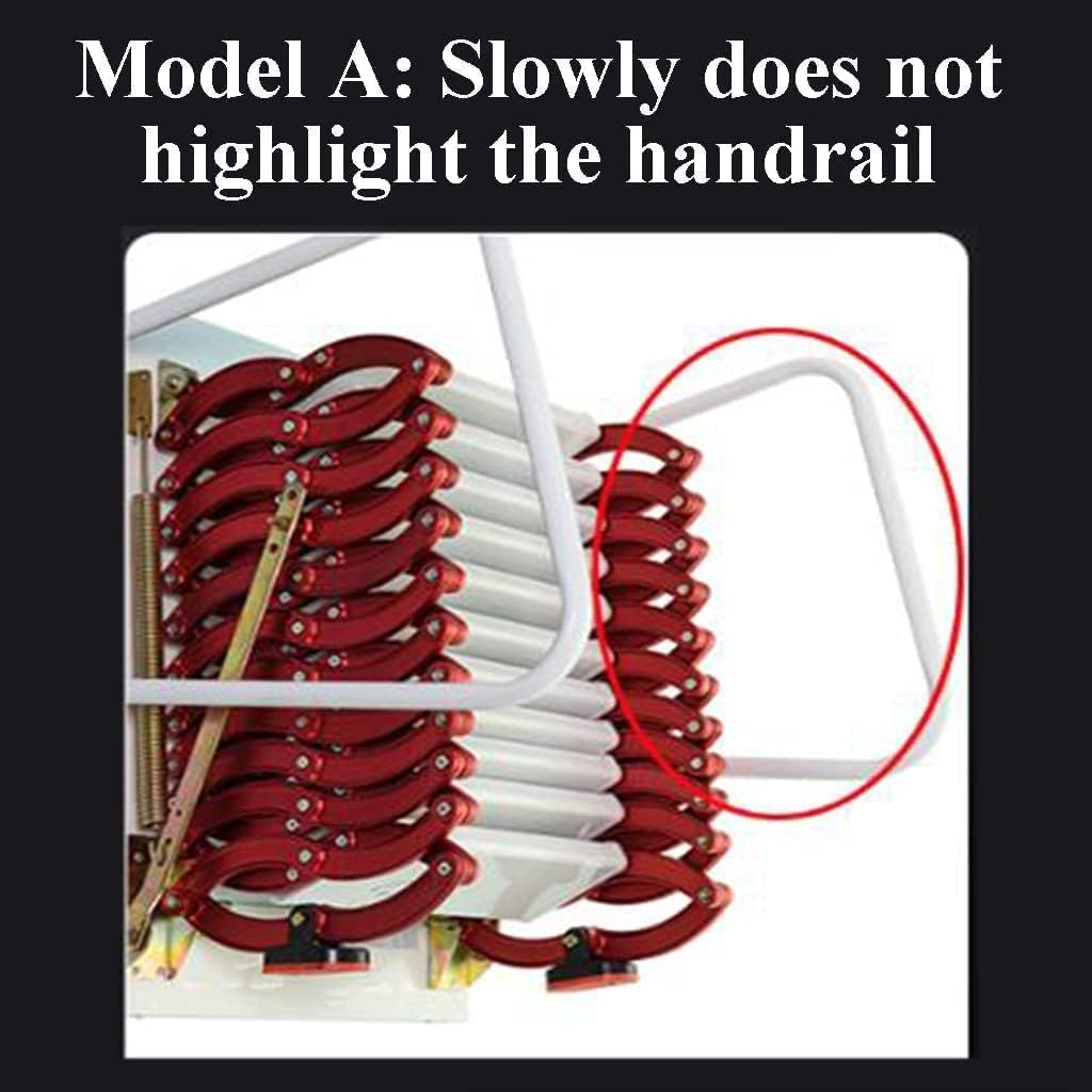 Attic Ladder Aluminum Telescopic Loft Ladder Wall Mount Attic Stairs Foldable Pull Down Attic Ladder for Indoor and Outdoor Hidden Ladder