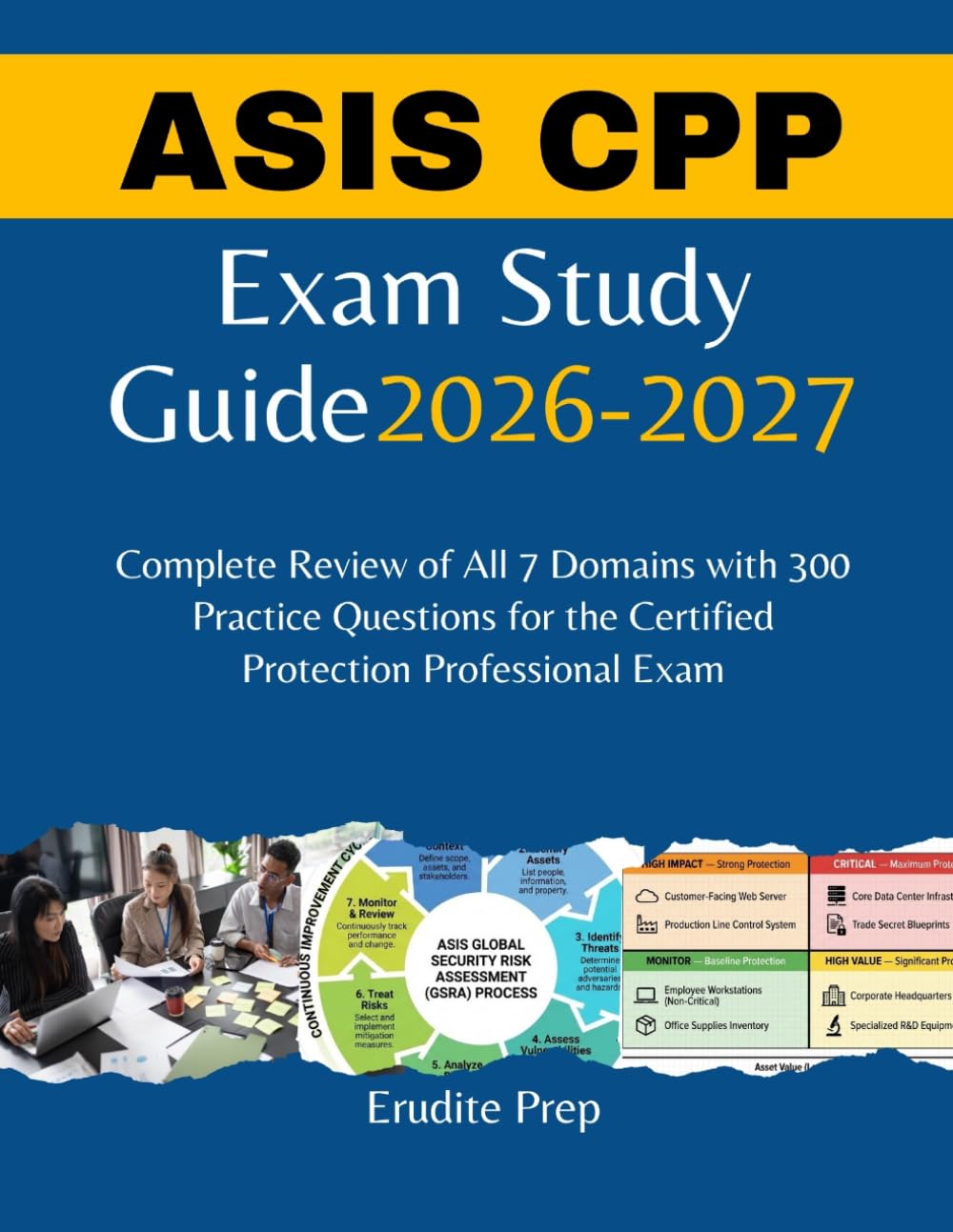 ASIS CPP Exam Study Guide 2026–2027: Complete Review of All 7 Domains with 300 Practice Questions for the Certified Protection Professional Exam