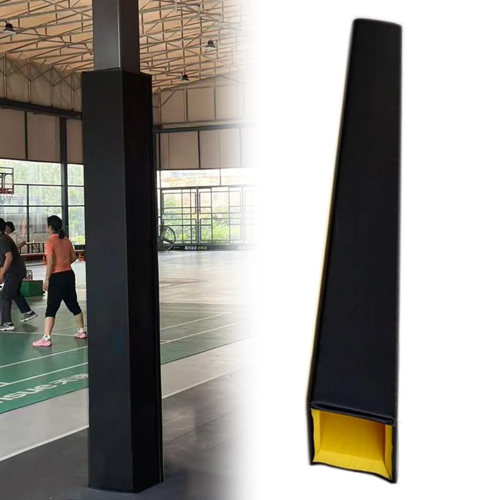Kwadratowe poduszki na słupki na plac zabaw – miękkie niebieskie podkładki bezpieczeństwa na zewnątrz, rozmiary od 25,4 x 25,4 cm do 7,6 x 7,6 cm, gruba wyściółka 3,8 cm, do obszarów zabaw dla dzieci